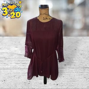 Jessica simpson maternity sheer tunic size S